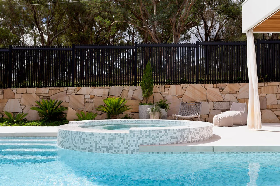 The Ezarri Ivory Pool Tile