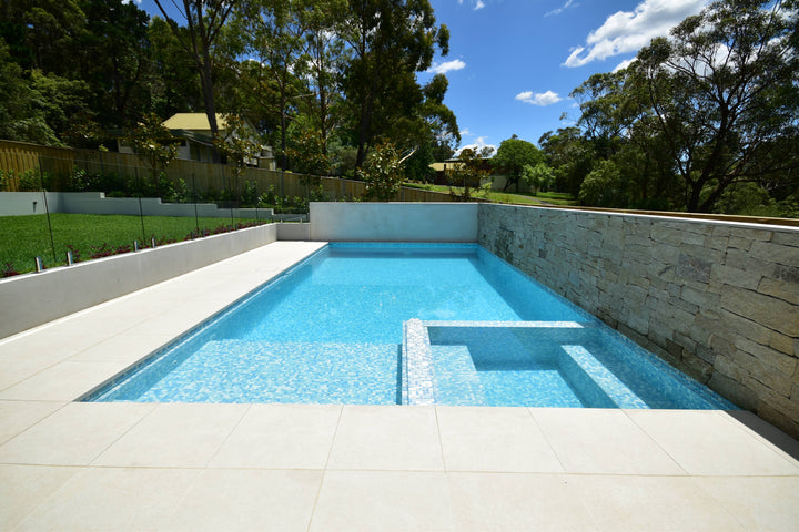 The Ezarri Iris Mix Sky Pool Tile