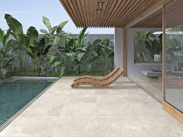 The Rocky Cream Antislip Porcelain Tile Collection