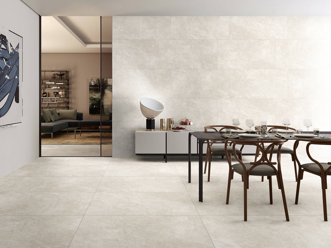The Rocky Cream Antislip Porcelain Tile Collection