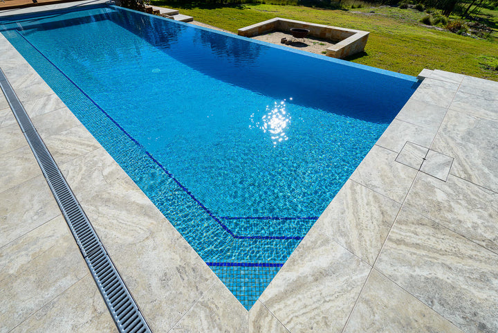 The Silver Travertine  Antislip Porcelain Tile Collection