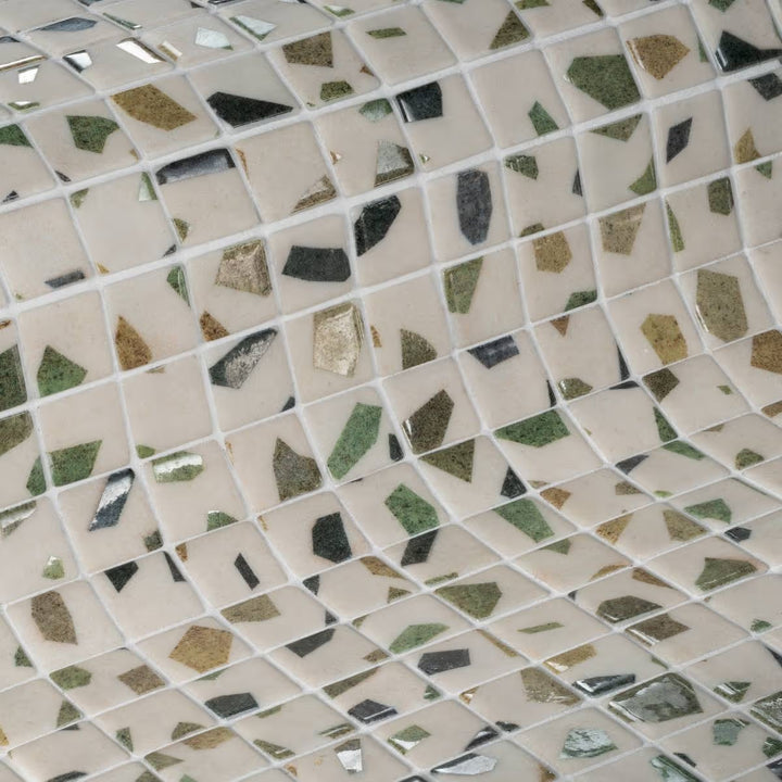 The Ezarri Terrazzo Greenery Pool Tile Collection