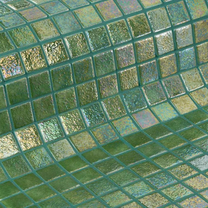 The Ezarri Iris Green Pearl Pool Tile Collection
