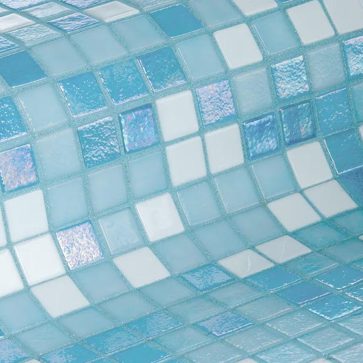 The Ezarri Iris Mix Sky Pool Tile
