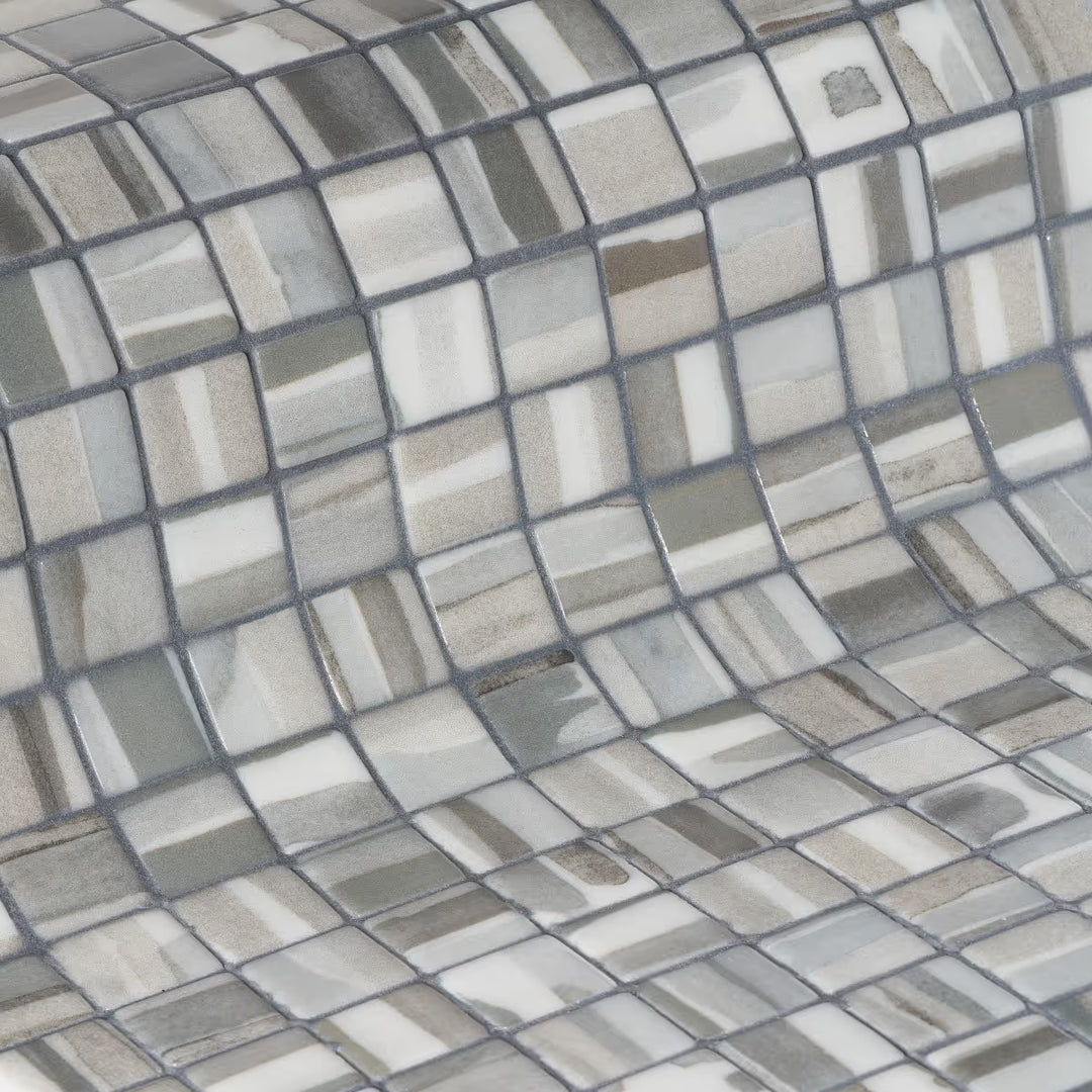 The Ezarri Aquarelle Layers Pool Tile Collection