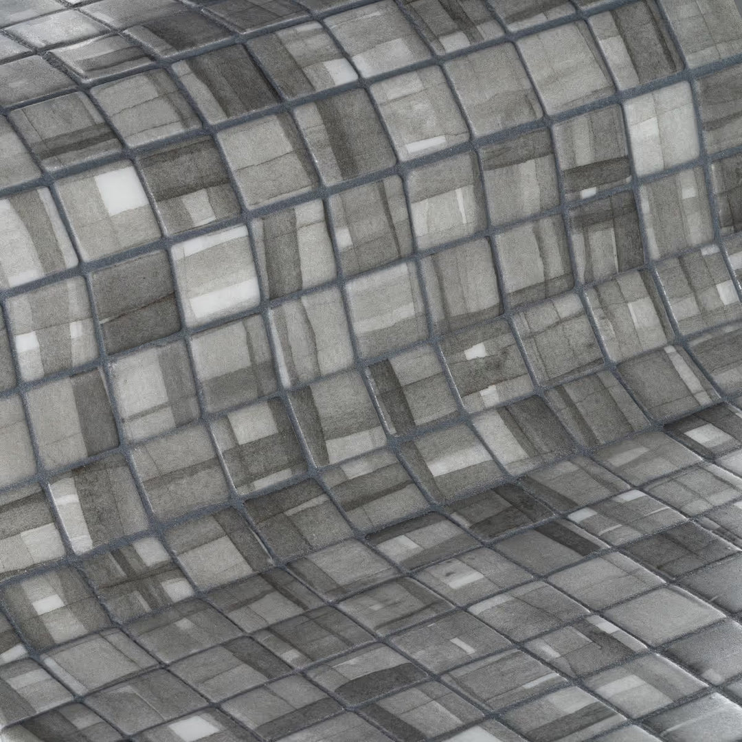 The Ezarri Aquarelle Stripes Pool Tile Collection