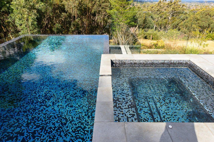 The Ezarri Black Russian Pool Tile