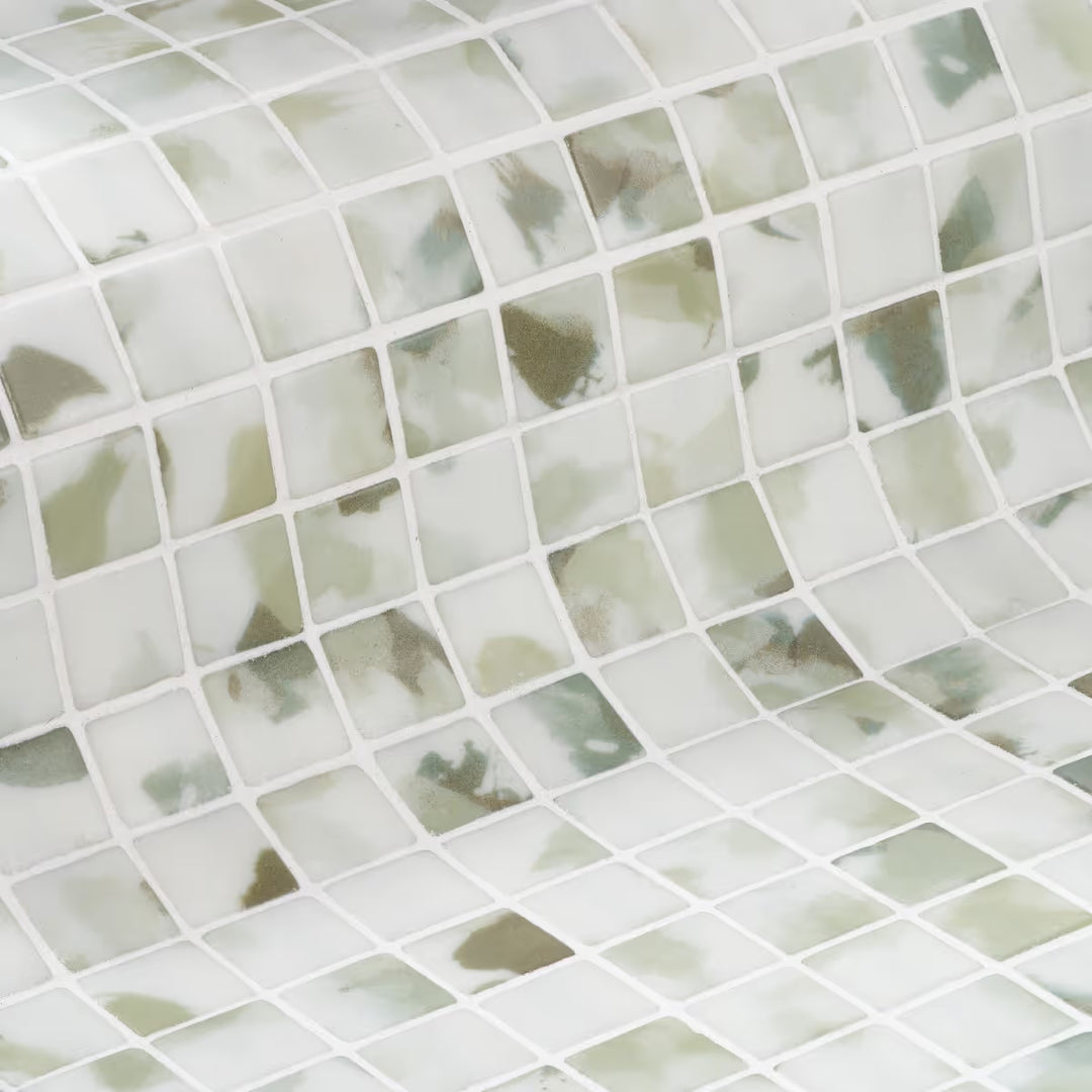 The Ezarri Aquarelle Blots Pool Tile Collection