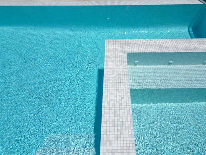 The Ezarri Iris Mix Diamond Pool Tile