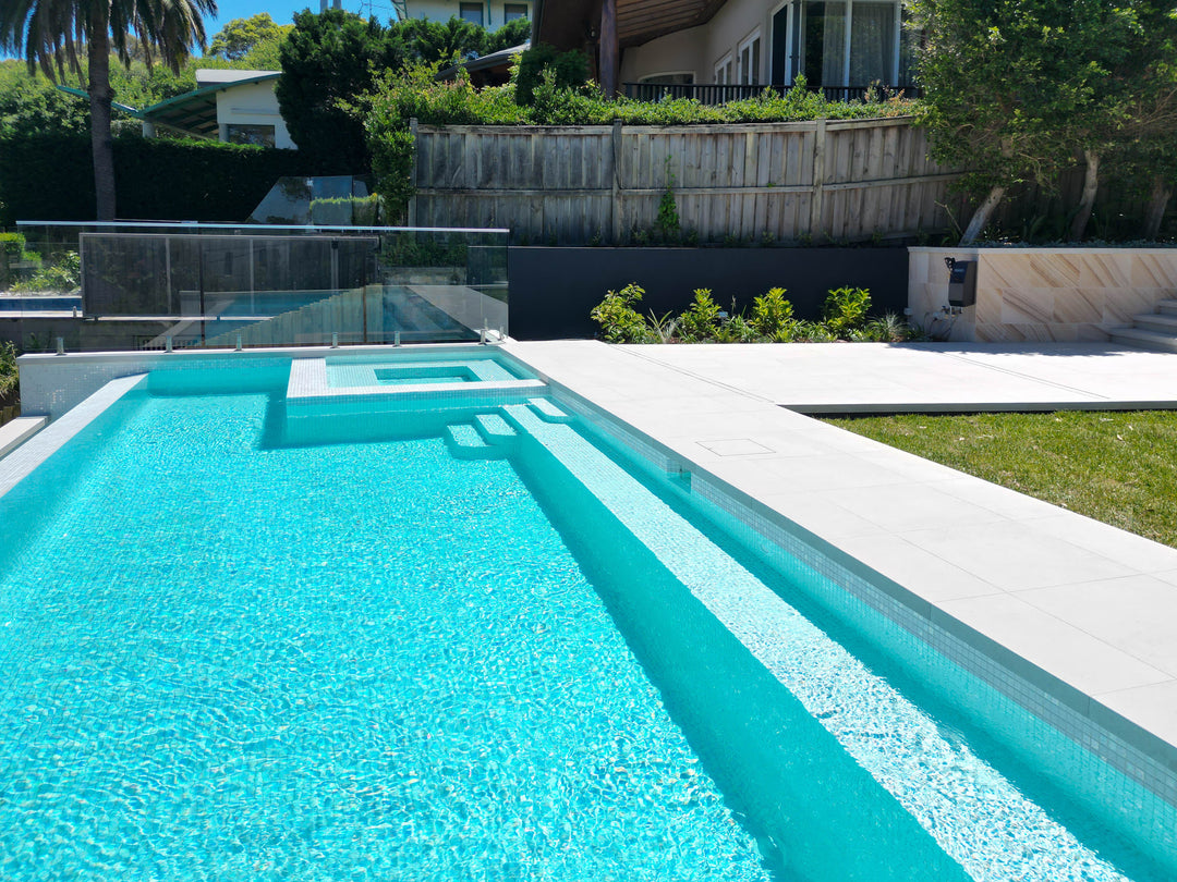 The Ezarri Iris Mix Diamond Pool Tile