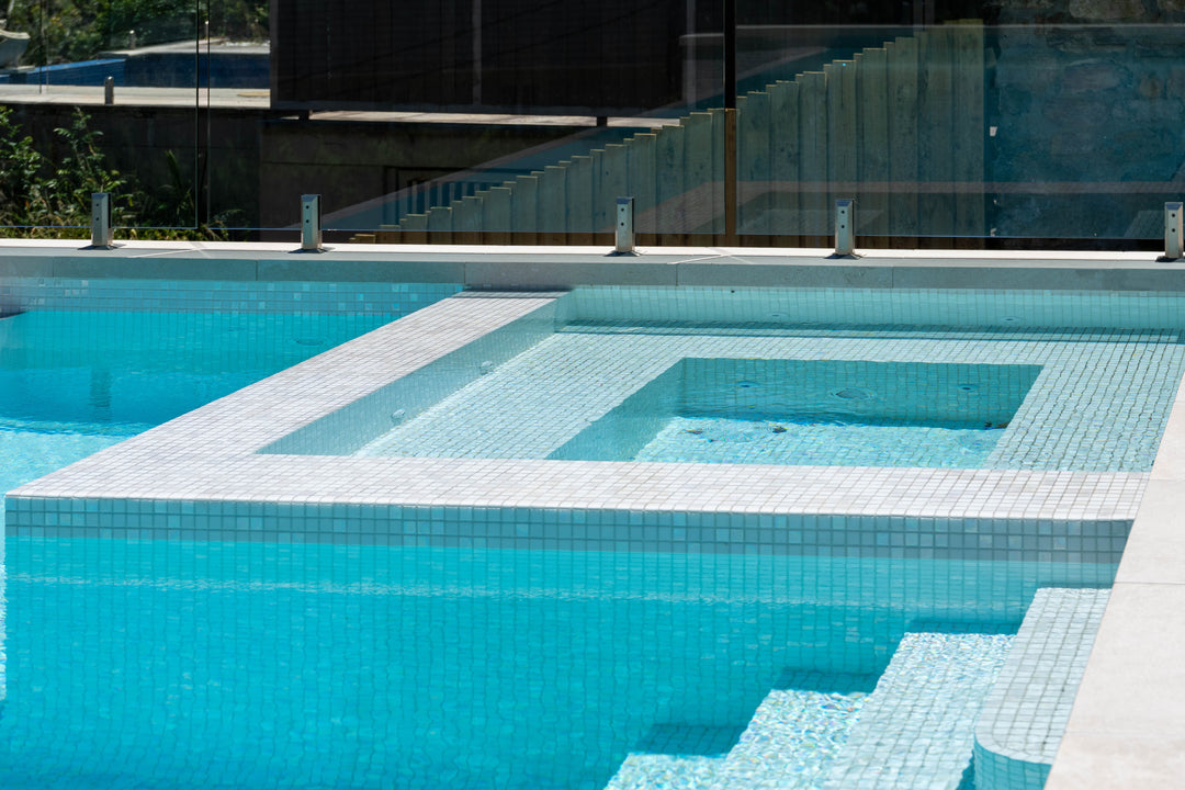 The Ezarri Iris Mix Diamond Pool Tile