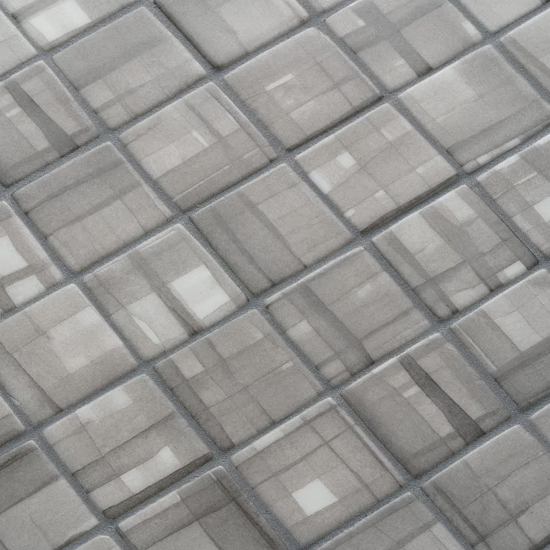 The Ezarri Aquarelle Stripes Pool Tile Collection
