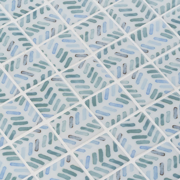 The Ezarri Aquarelle Strokes Pool Tile Collection