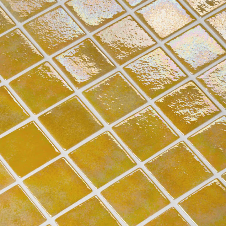 The Ezarri Iris Amber Pool Tile Collection