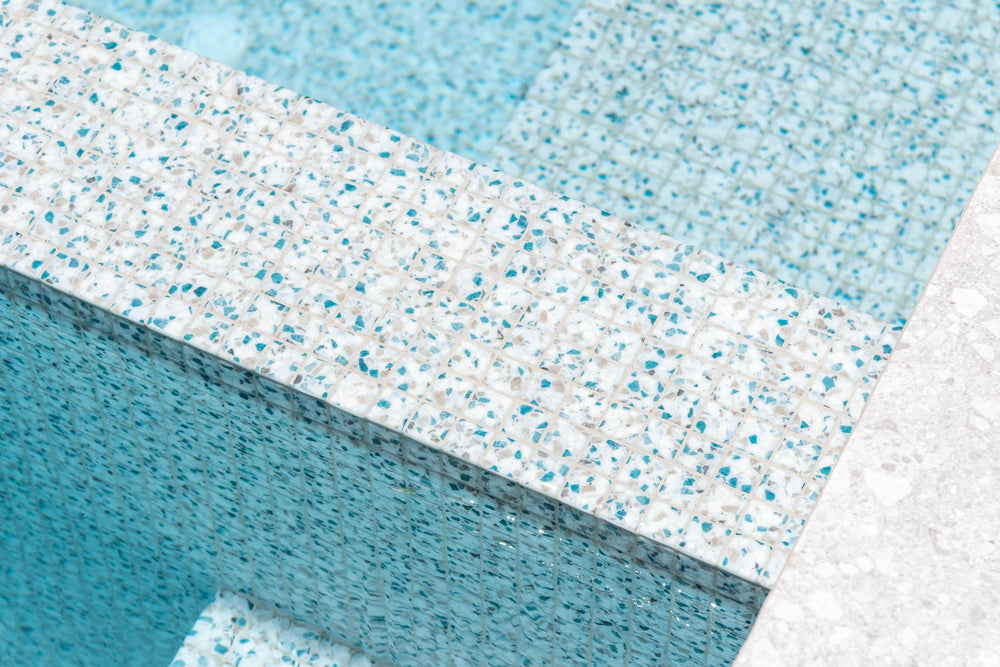The Ezarri Terrazzo Ice Pool Tile Collection, view 2