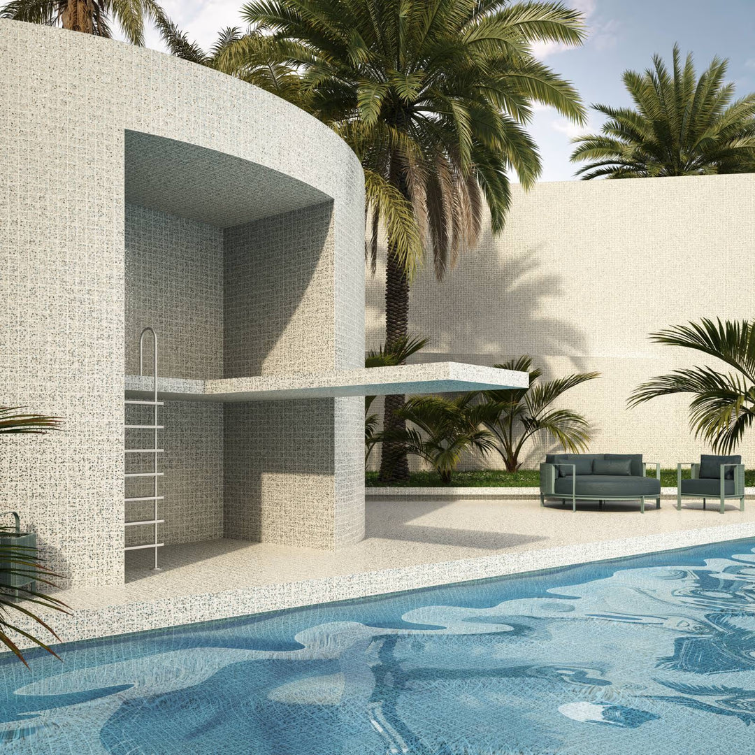 The Ezarri Terrazzo Ice Pool Tile Collection, view 5