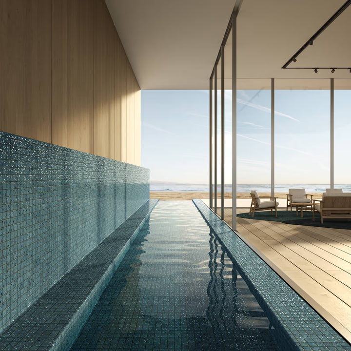The Ezarri Terrazzo Teal Pool Tile Collection, view 2