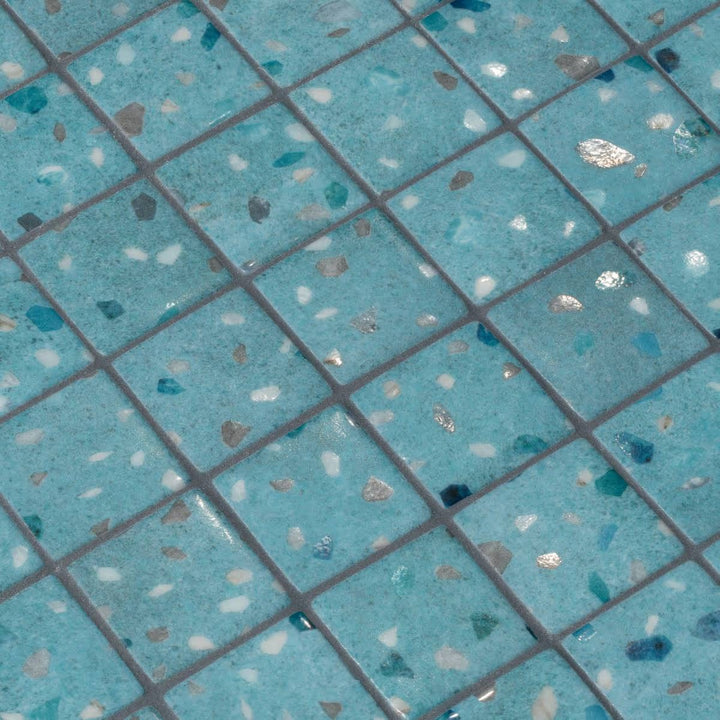 The Ezarri Terrazzo Teal Pool Tile Collection, view 3