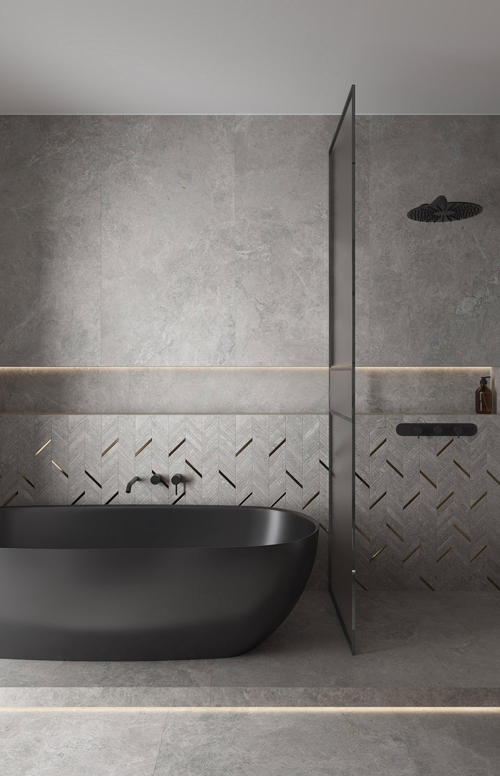 Atlantic Tundra Collection Grey Porcelain Tiles