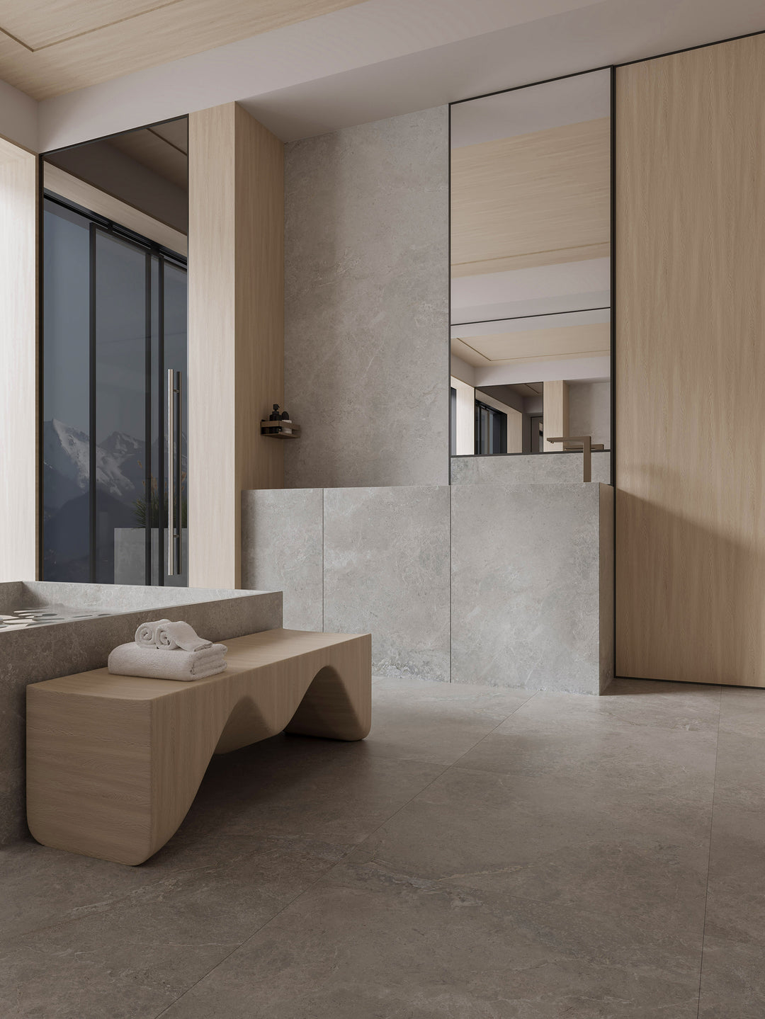 Atlantic Tundra Collection Grey Porcelain Tiles
