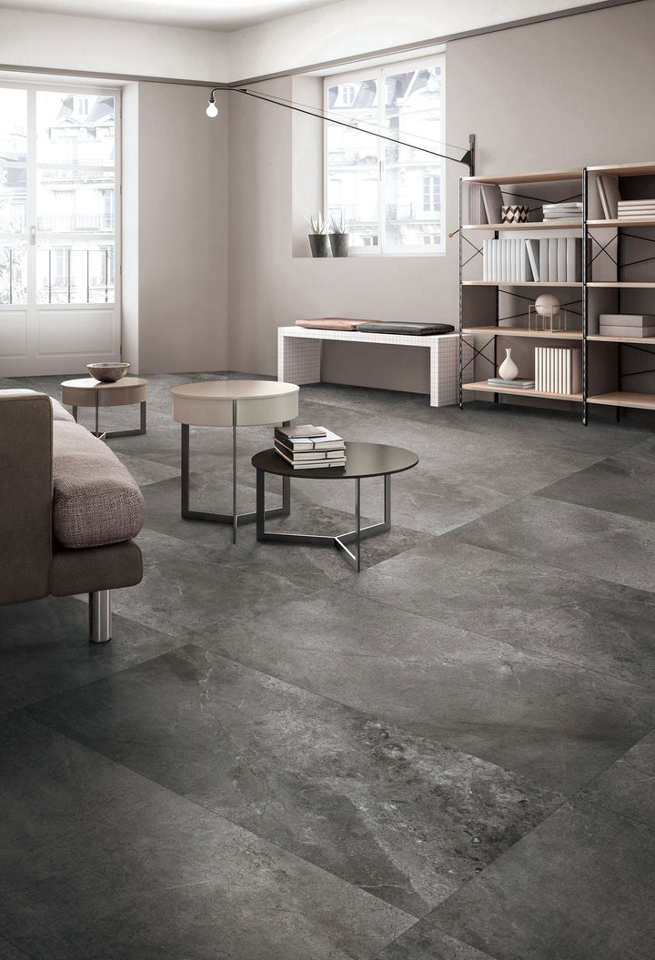 Chiswick Collection Charcoal Stone Look Porcelain Tile