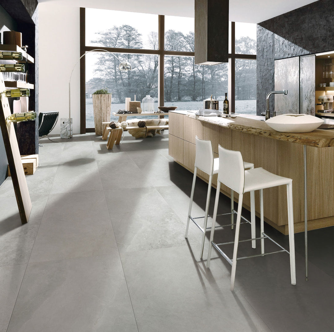 Chiswick Collection White Stone Look Porcelain Tile