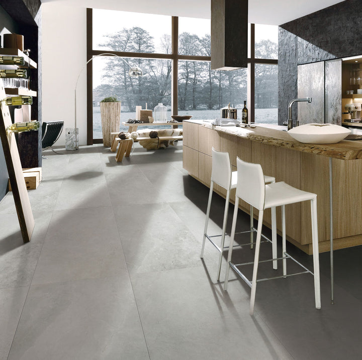 Chiswick Collection White Stone Look Porcelain Tile