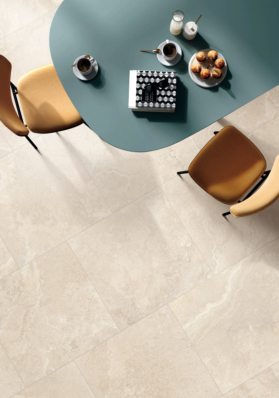 Crown Travertine Beige Glazed Porcelain Collection