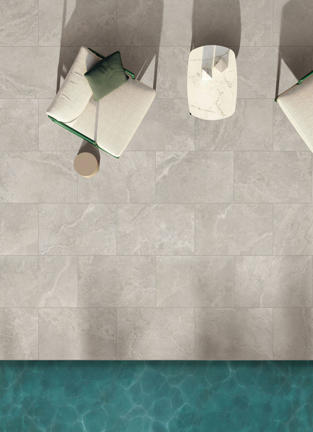 Crown Travertine Silver Glazed Porcelain Collection