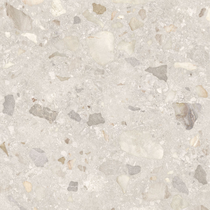 Luna Collection Stone &amp; Terrazzo Look Porcelain Tiles - Beige
