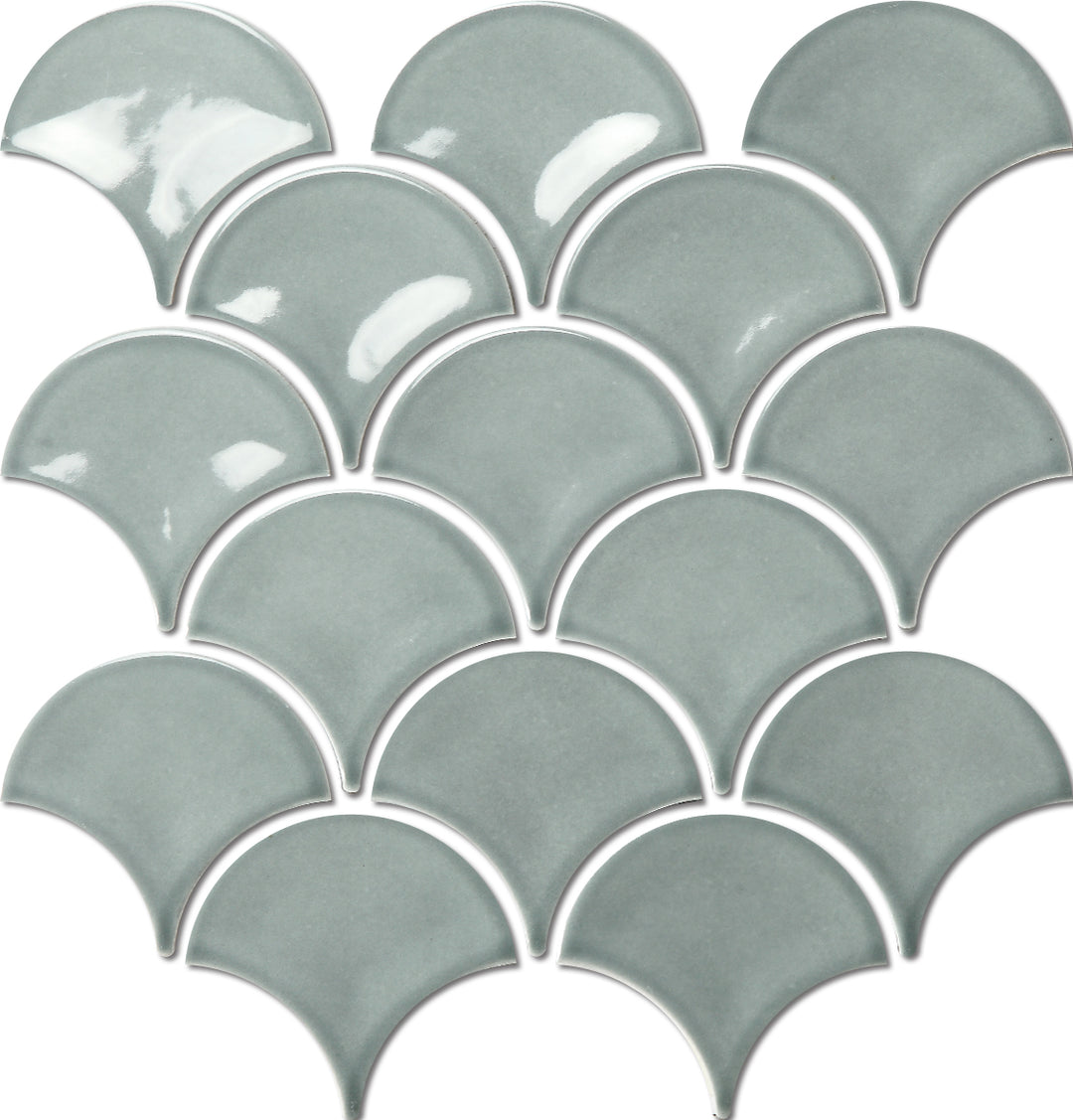Fishscale Smokey Green Mosaic
