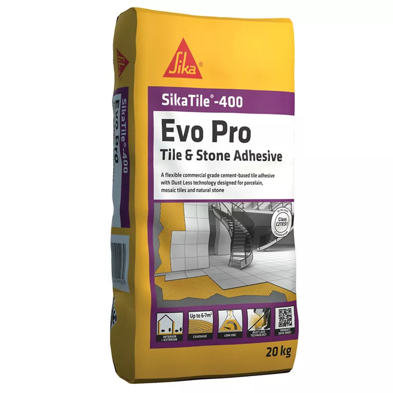 SikaTile - 400 EVO PRO Cement-Based Tile Adhesive 20kg