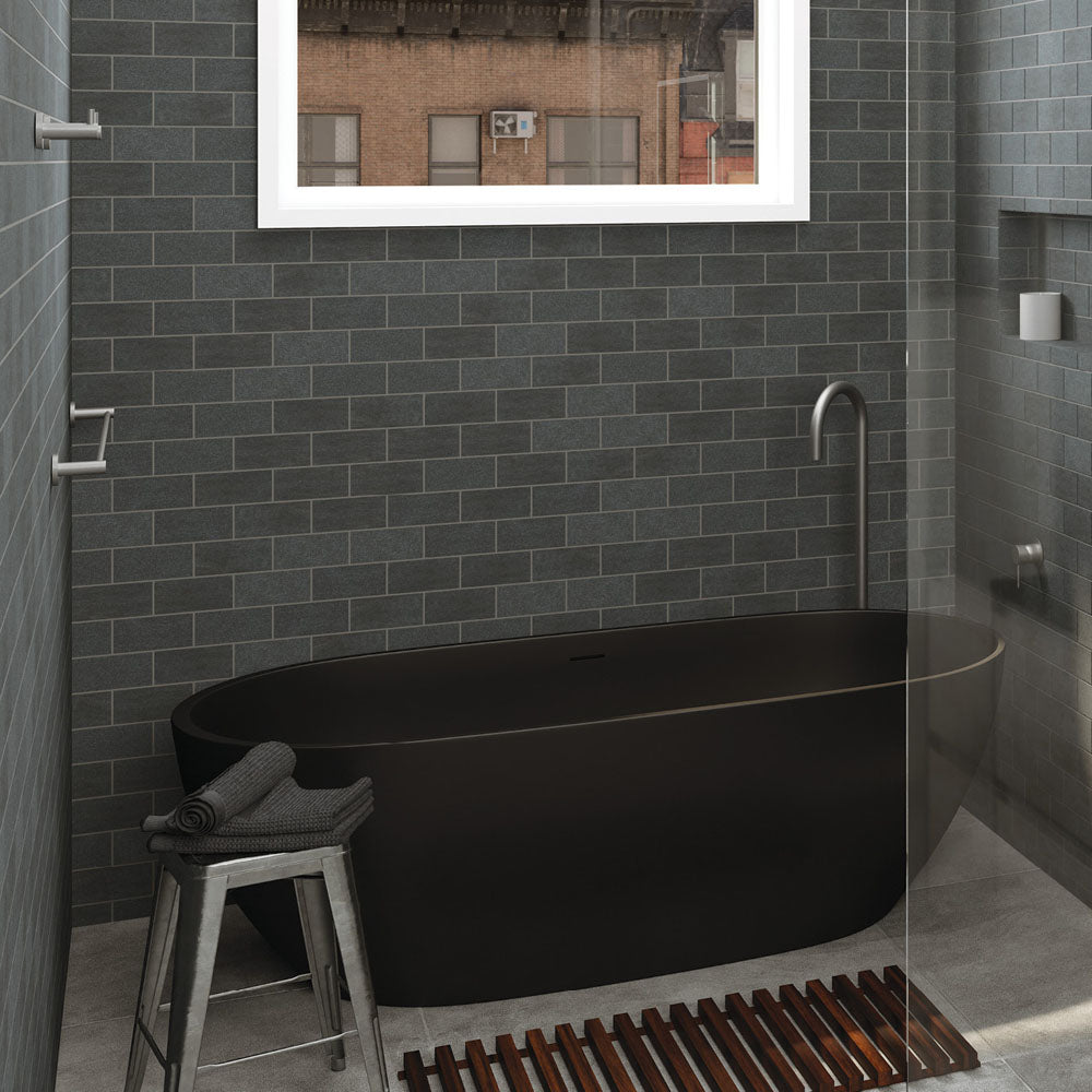 Fienza Kaya Single Towel Rail 900mm Gun Metal