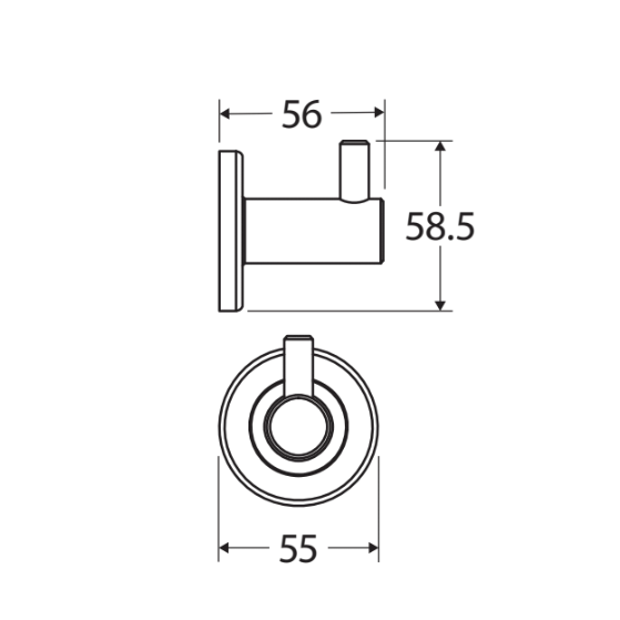 Fienza Kaya Robe Hook Brushed Nickel