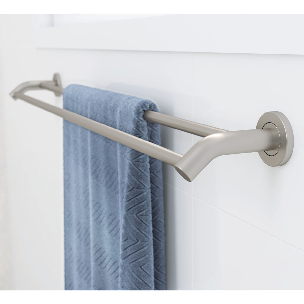 Fienza Kaya Double Towel Rail, 900mm, Brushed Nickel