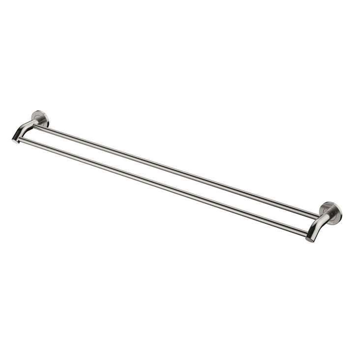 Fienza Kaya Double Towel Rail, 900mm, Brushed Nickel