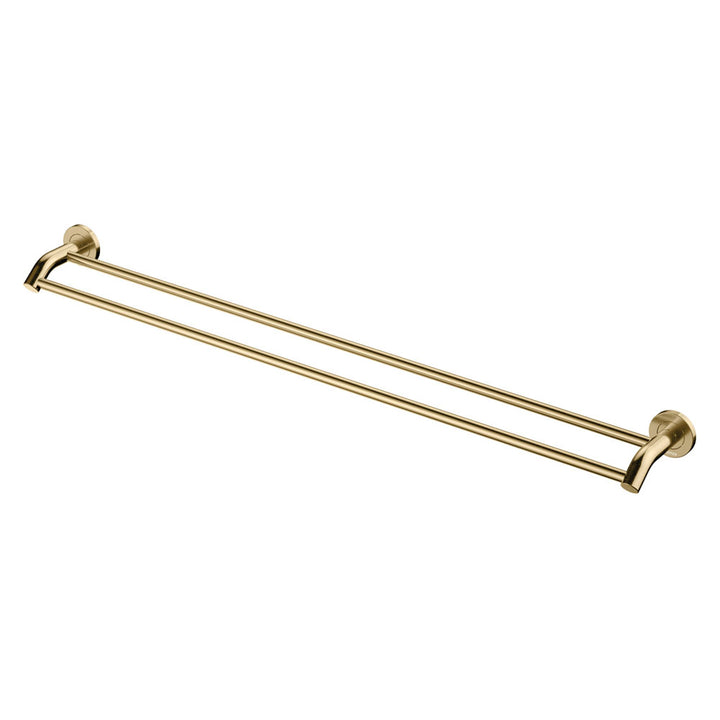 Fienza Kaya Double Towel Rail, 900mm, Urban Brass