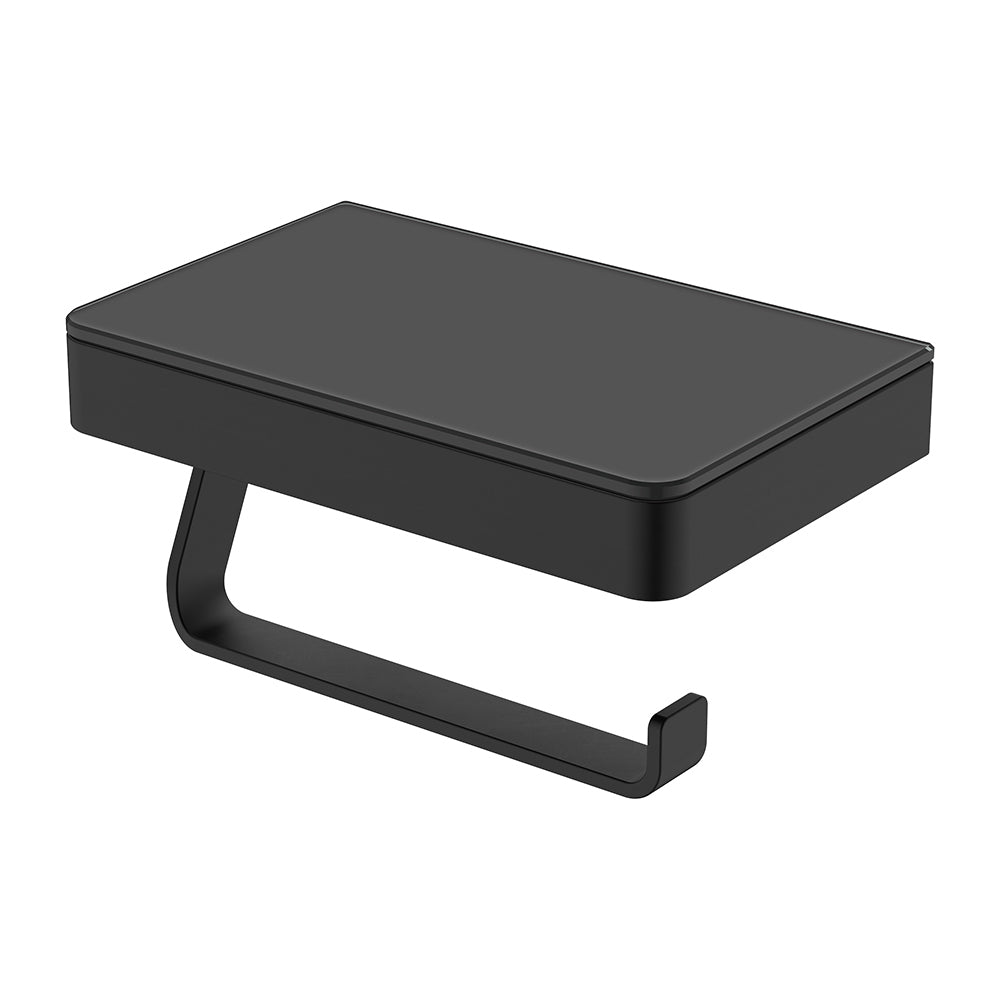 Fienza Tono Toilet Roll Holder with Glass Shelf