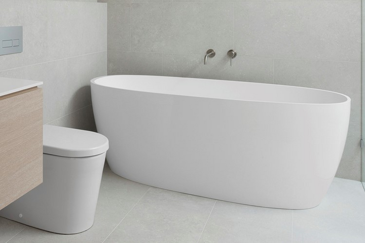 ADP Submerge Gloss White Cast Marble Freestanding Bath 1600