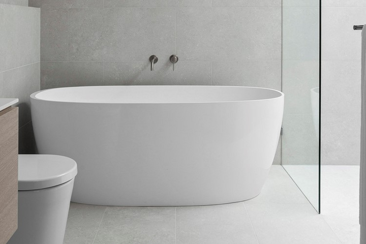 ADP Submerge Gloss White Cast Marble Freestanding Bath 1600