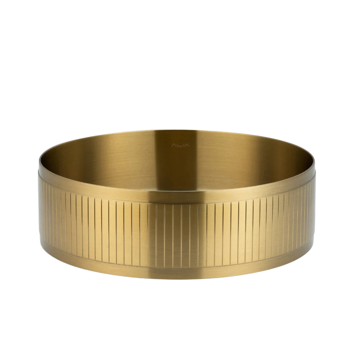 ALIA Textured Stainless Steel Round Basin – Modern Bathroom Sink