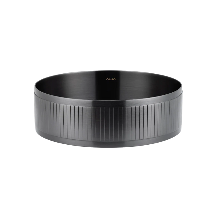 ALIA Textured Stainless Steel Round Basin – Modern Bathroom Sink