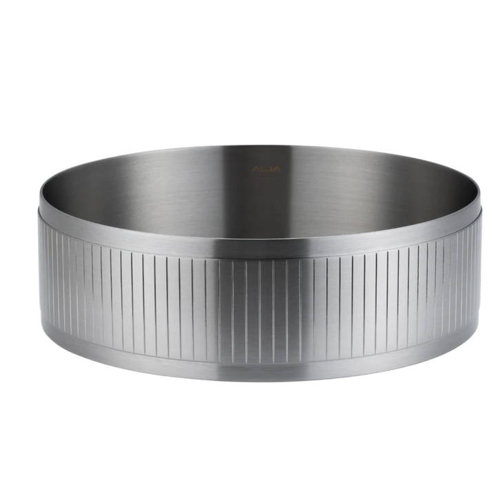 ALIA Textured Stainless Steel Round Basin – Modern Bathroom Sink