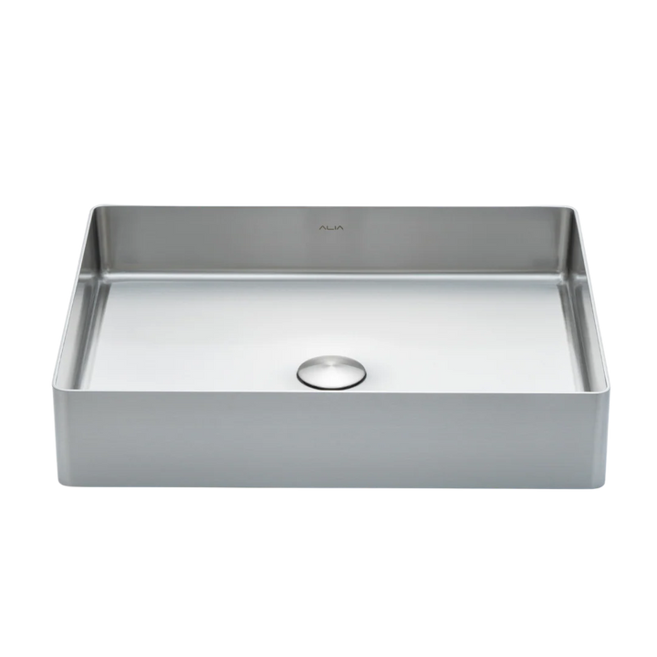 ALIA Stainless Steel Rectangular Basin – Modern Bathroom Sink