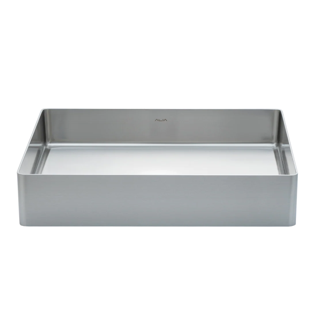 ALIA Stainless Steel Rectangular Basin – Modern Bathroom Sink