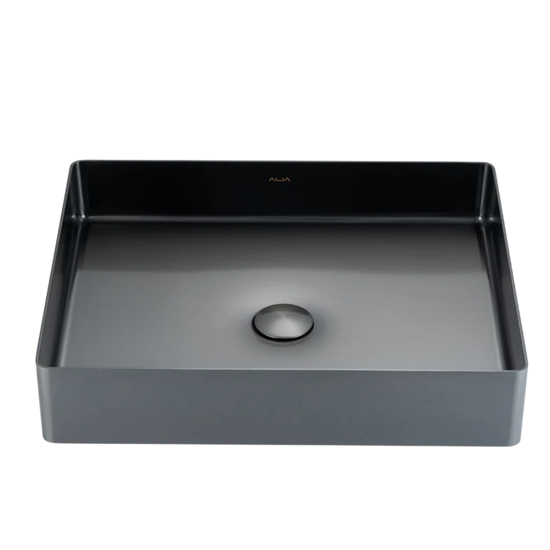 ALIA Stainless Steel Rectangular Basin – Modern Bathroom Sink