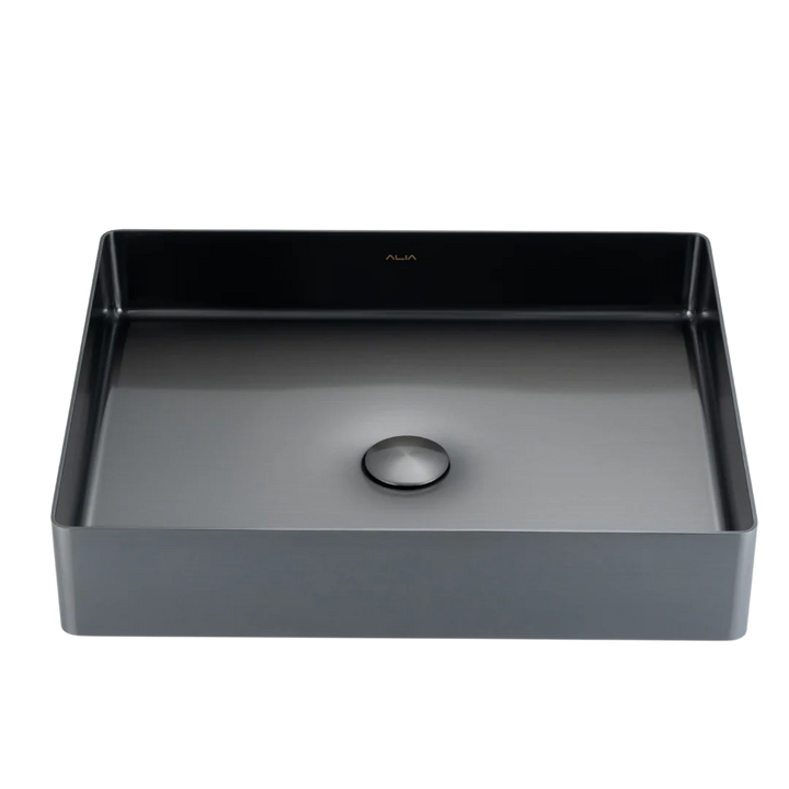 ALIA Stainless Steel Rectangular Basin – Modern Bathroom Sink