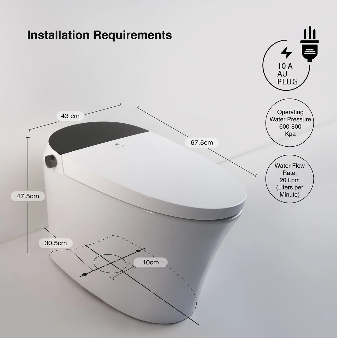 ALIA Smart Toilet with Integrated Bidet - Black/White