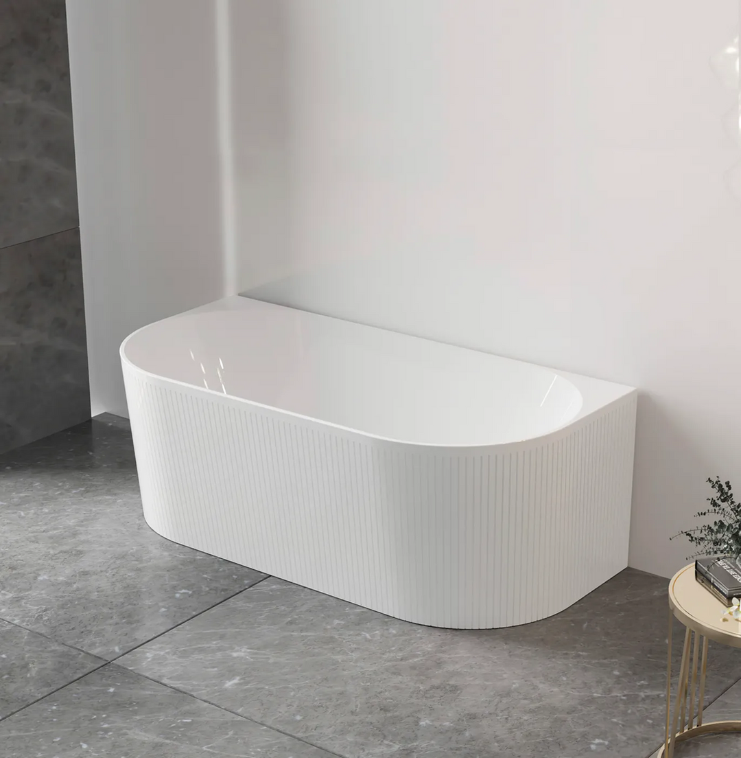Attica Noosa 1700 Gloss White Back to Wall Multi-fit Bath