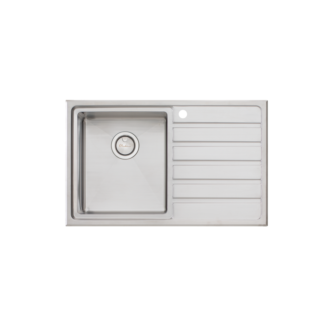 Oliveri Apollo Single Bowl Sink with Drainer